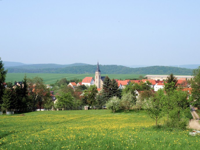Gemeinde Pfaffschwende - Blick vom Plateau