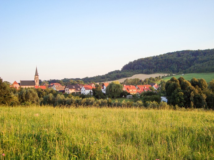 Gemeinde Pfaffschwende - Blick vom Wald